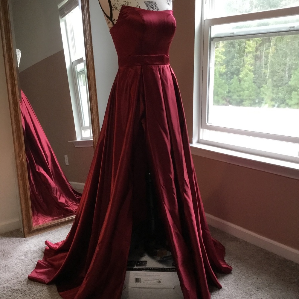 Red ballgown
